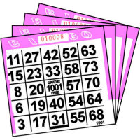 1 ON Pink Paper Bingo Cards (500 ct)