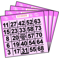 1 ON Pink Tint Paper Bingo Cards (500 ct)