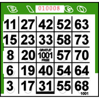 Green Pushout Bingo Cards (500 ct)
