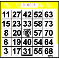 Yellow Pushout Bingo Cards (500 ct)